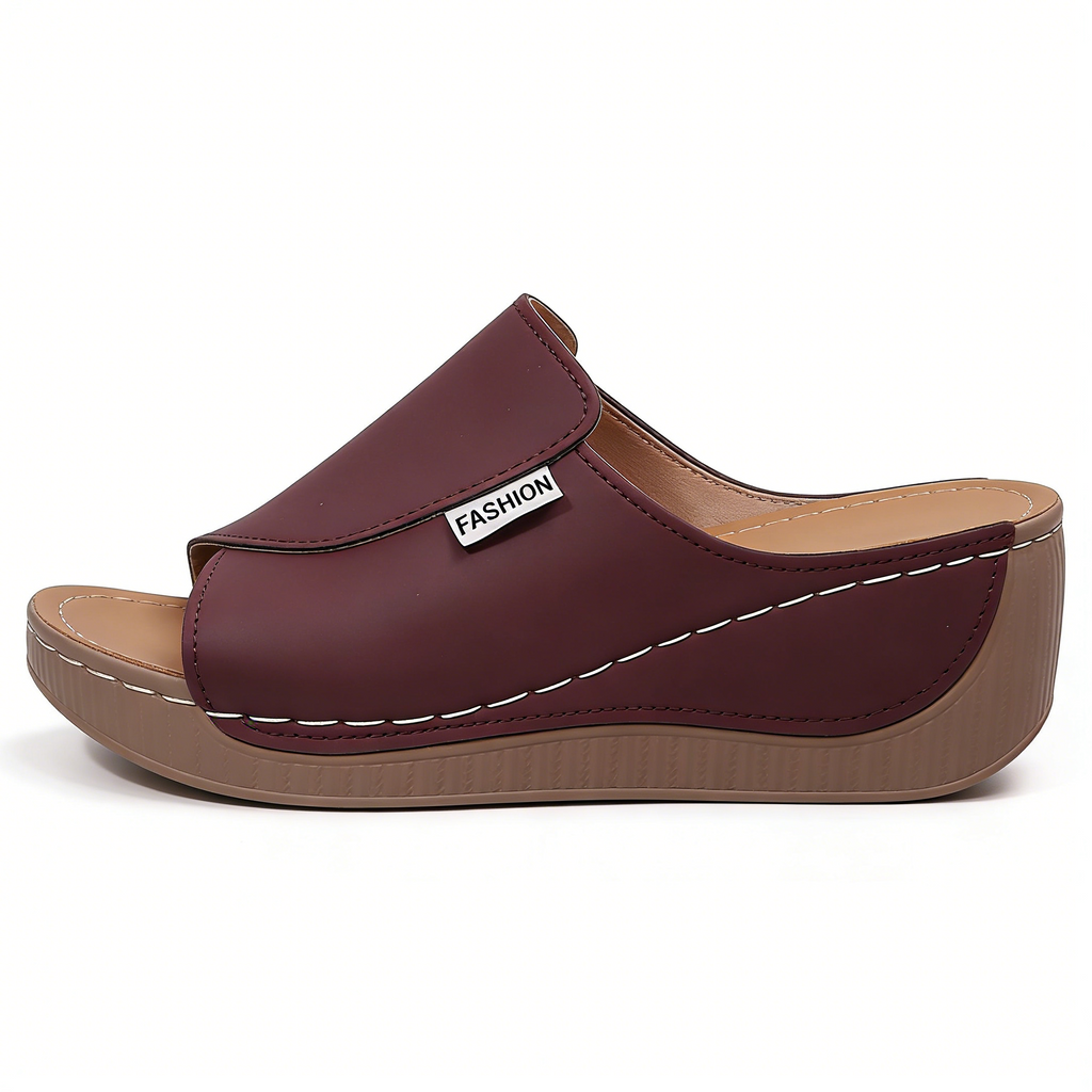Cleaning Slippers for Women Women's Casual One Foot Stirrup Slope Heel Roman Lightweight Thick Bottom Casual Open Toe Slippers